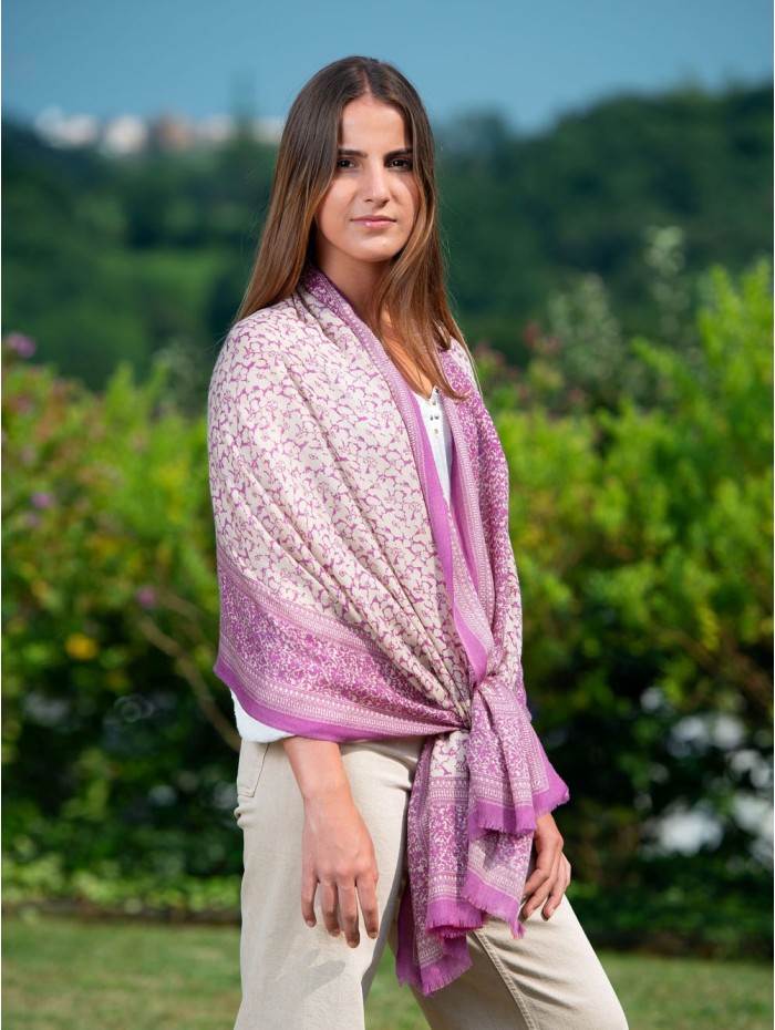 Wool and silk scarf ASW27F