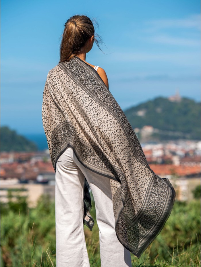 Wool and silk scarf ASW27F