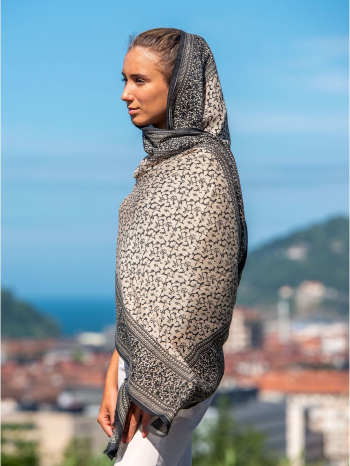 Wool and silk scarf ASW27F