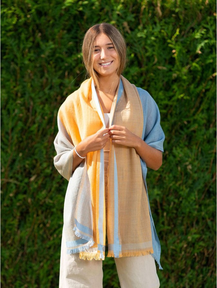 Wool and silk scarf ASW32F