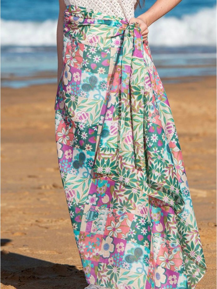 Cotton shawl-sarong ACT75C