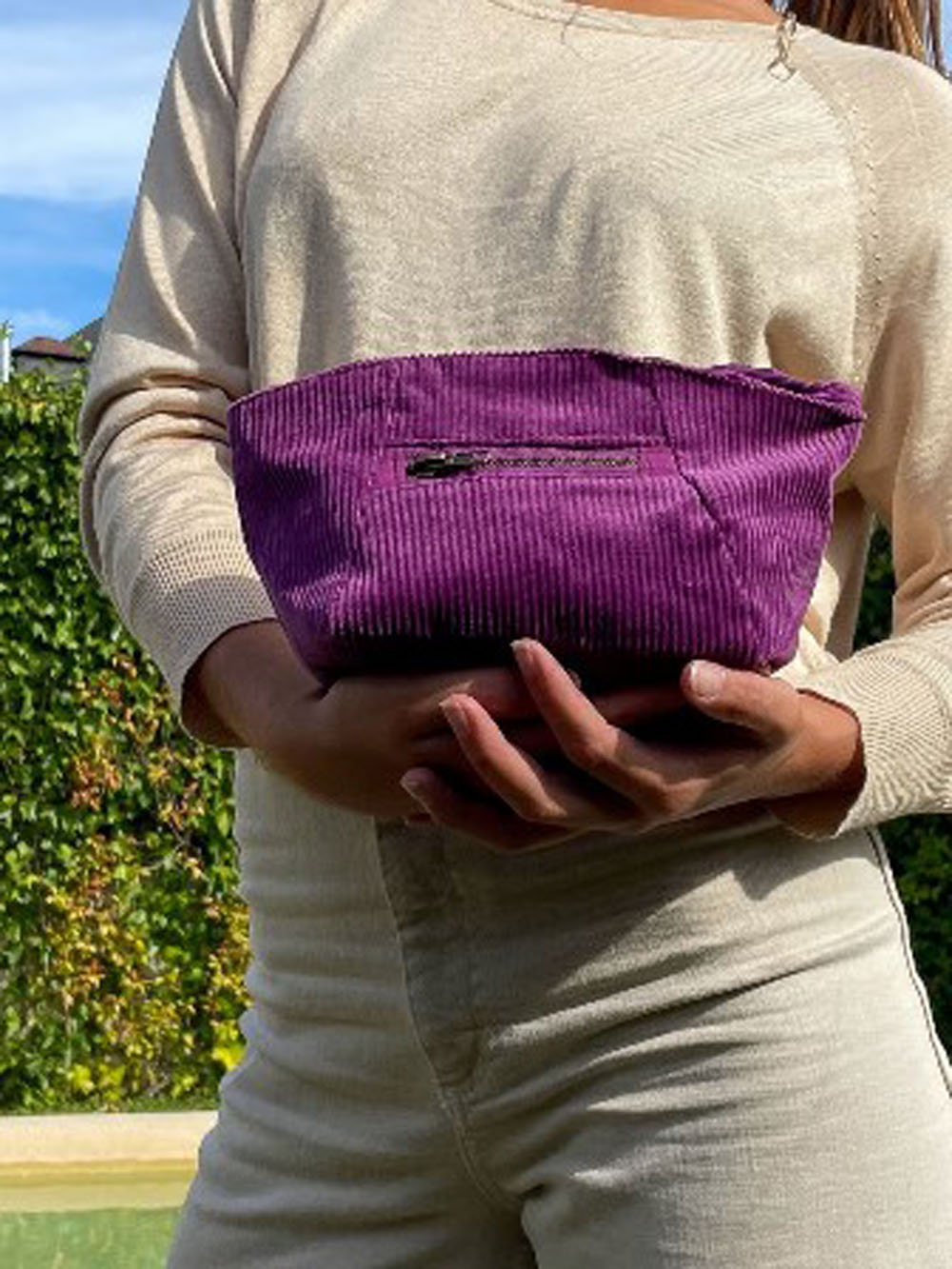 Trousse de toilette en velours côtelé ATU103N4