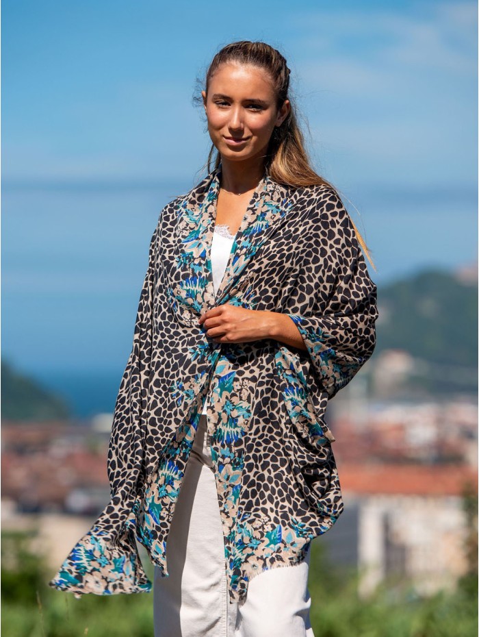 Wool and silk scarf ASW36F