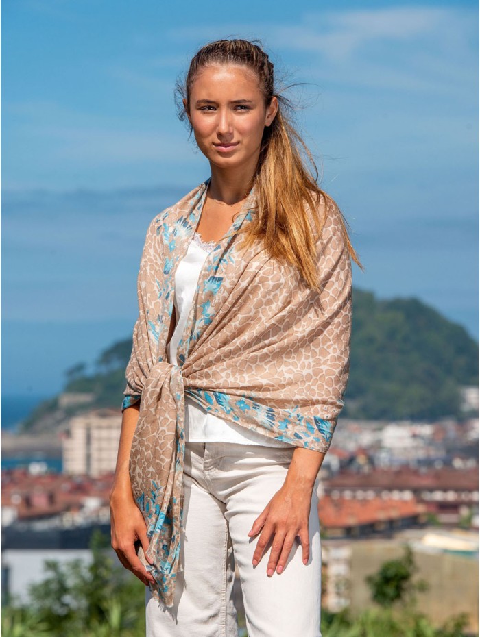 Wool and silk scarf ASW36F