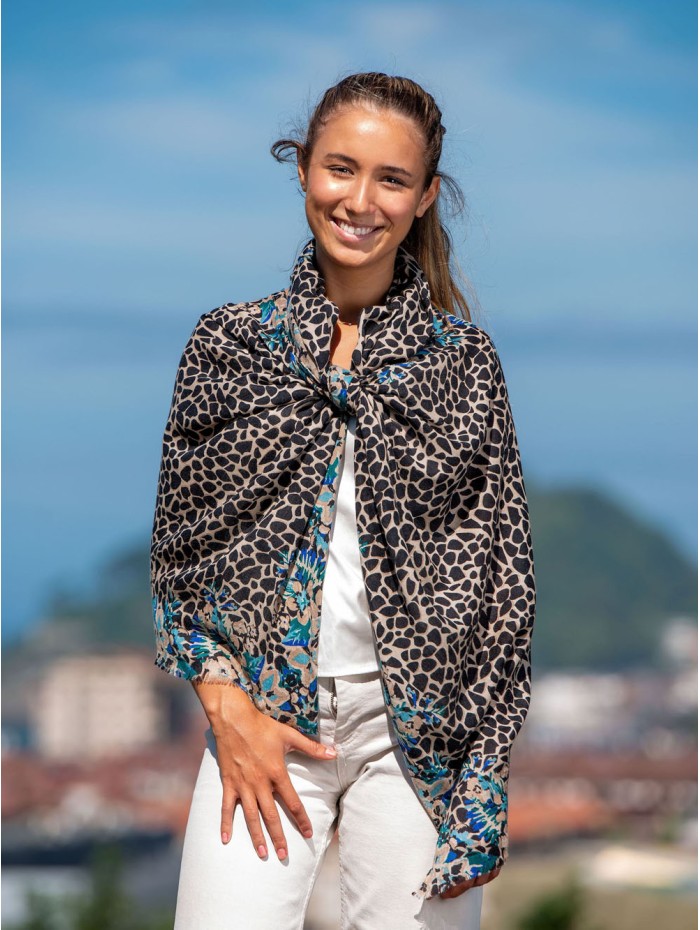 Wool and silk scarf ASW36F
