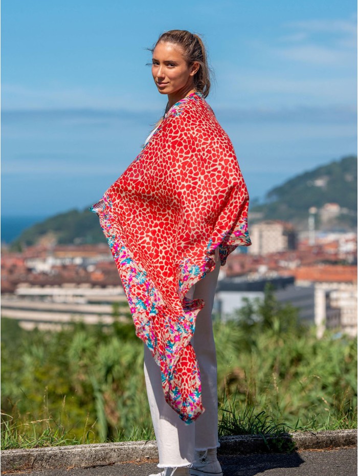 Wool and silk scarf ASW36F