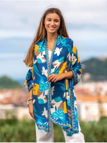 Wool and silk scarf ASW35F