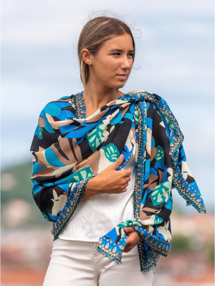 Wool and silk scarf ASW35F