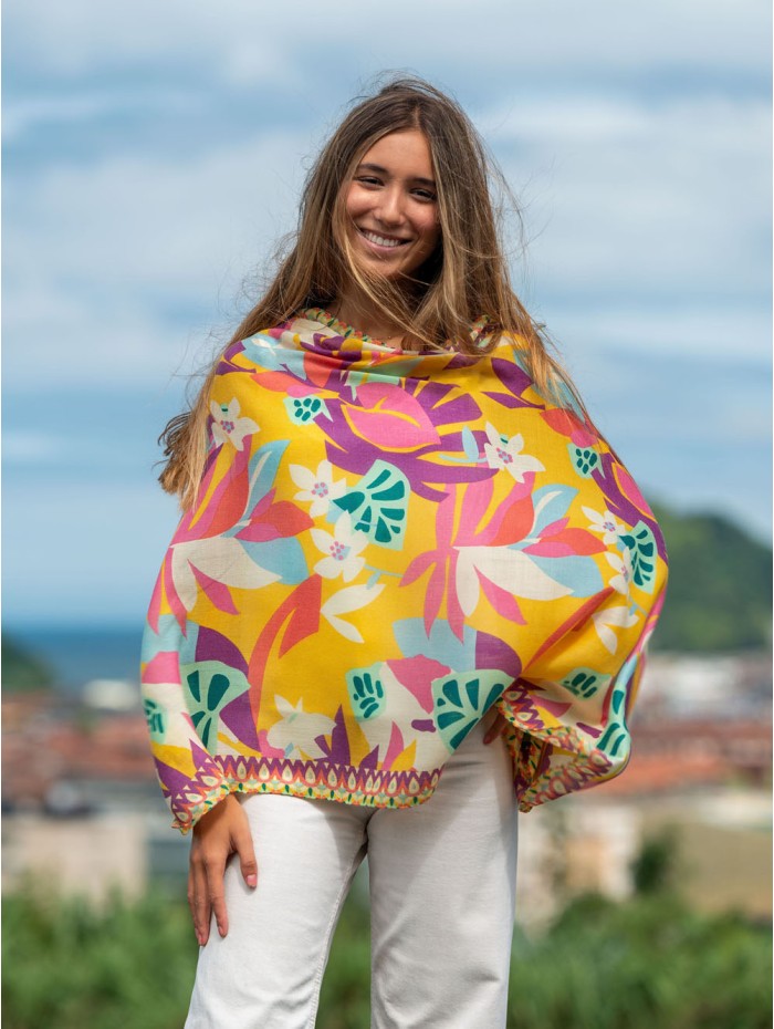 Bufanda de lana con seda ASW35F