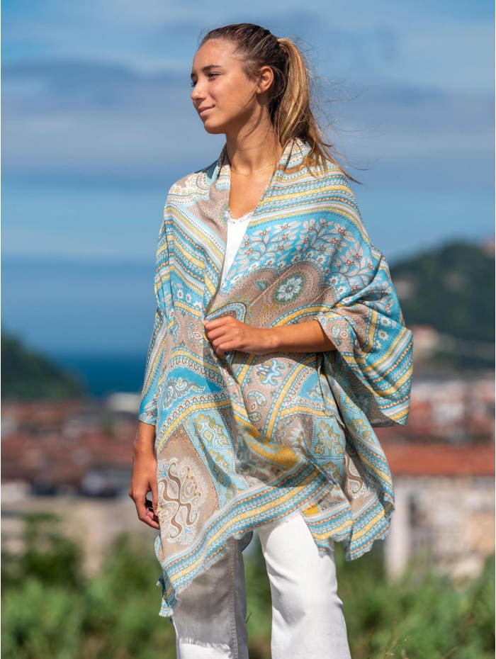Wool and silk scarf ASW34F