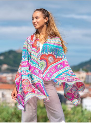 Bufanda de lana con seda ASW34F