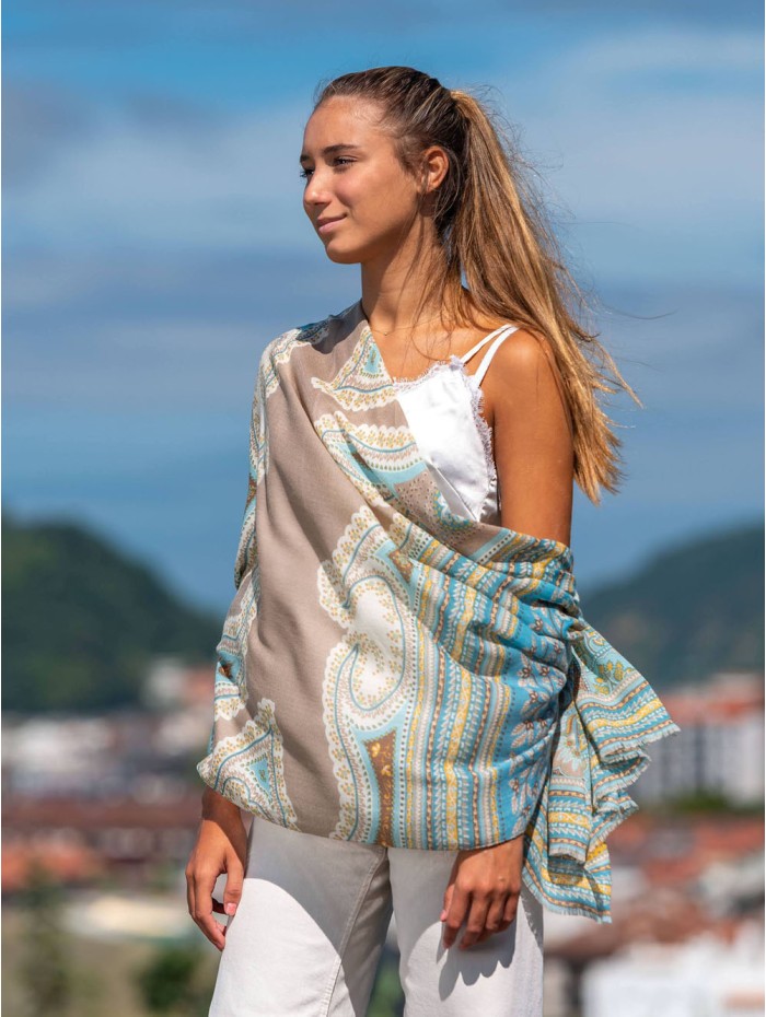 Wool and silk scarf ASW34F