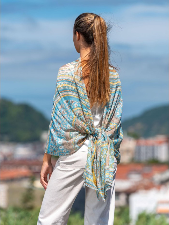 Wool and silk scarf ASW34F