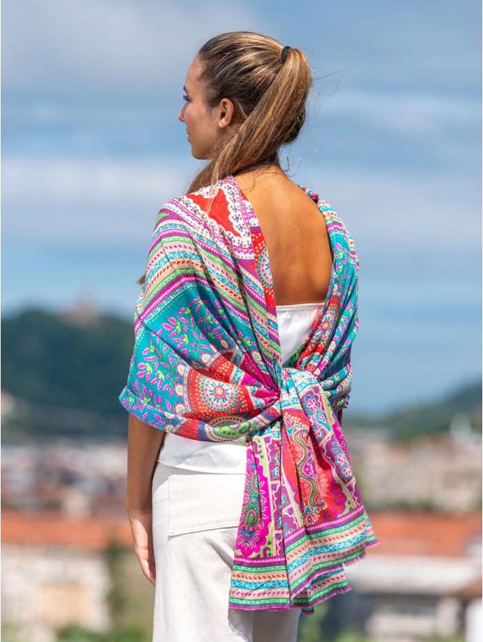 Wool and silk scarf ASW34F