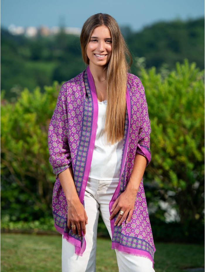 Bufanda de lana con seda ASW29F