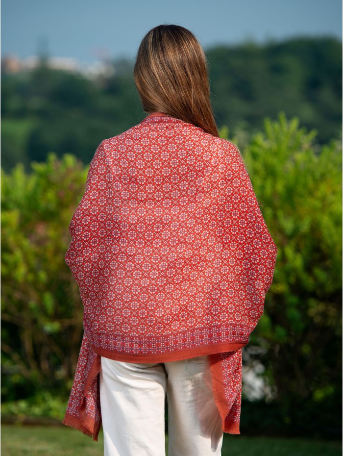 Wool and silk scarf ASW29F
