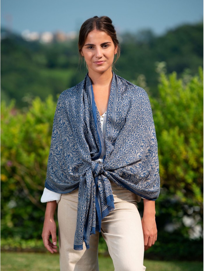 Wool and silk scarf ASW26F