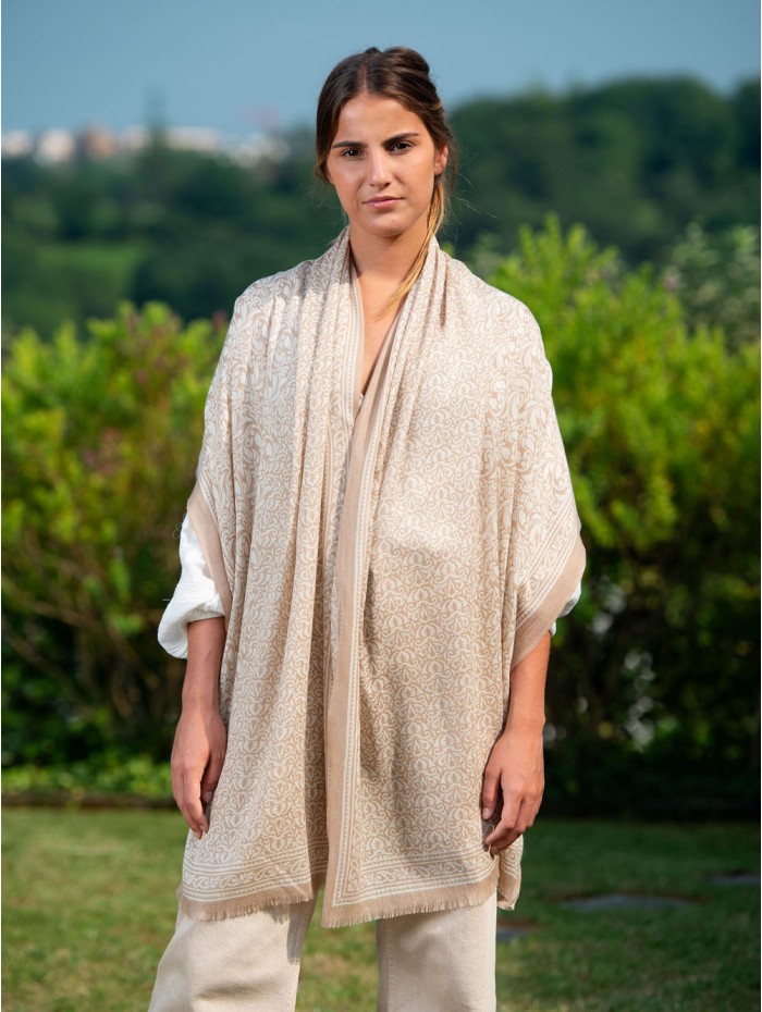 Wool and silk scarf ASW26F