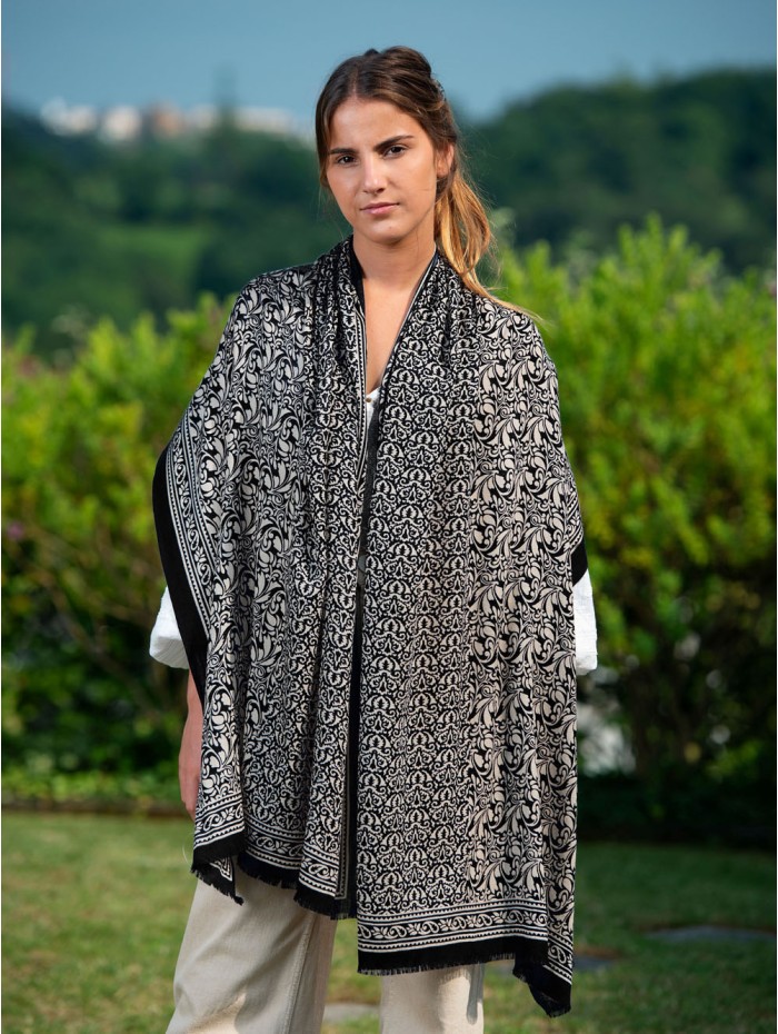 Wool and silk scarf ASW26F