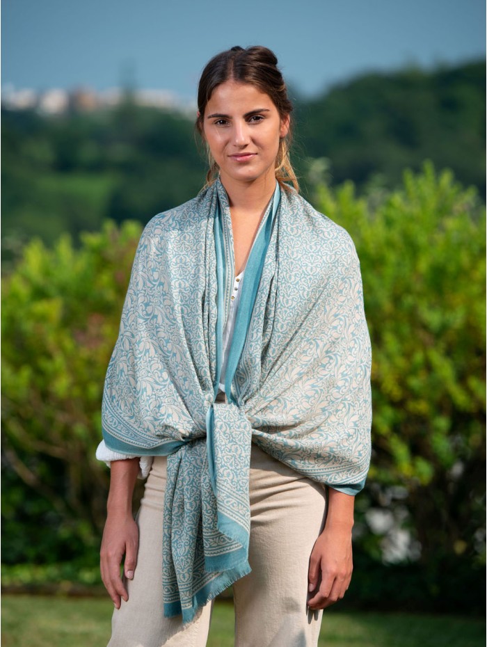 Wool and silk scarf ASW26F