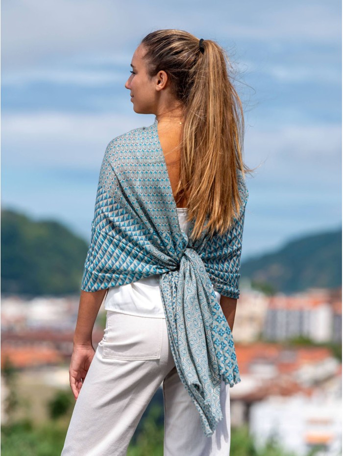 Wool and silk scarf ASW25F