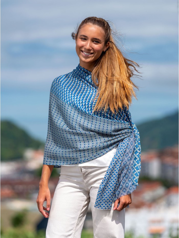 Wool and silk scarf ASW25F