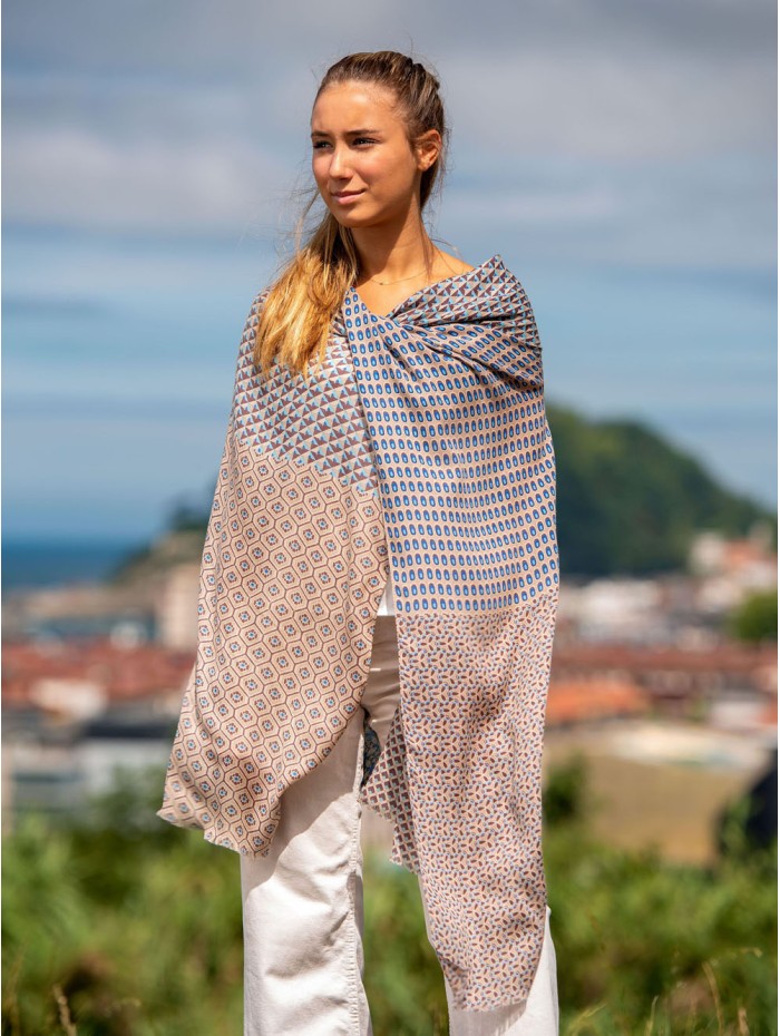 Wool and silk scarf ASW25F