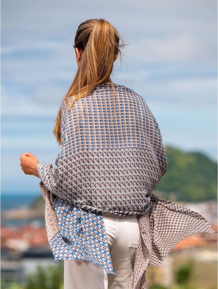 Wool and silk scarf ASW25F