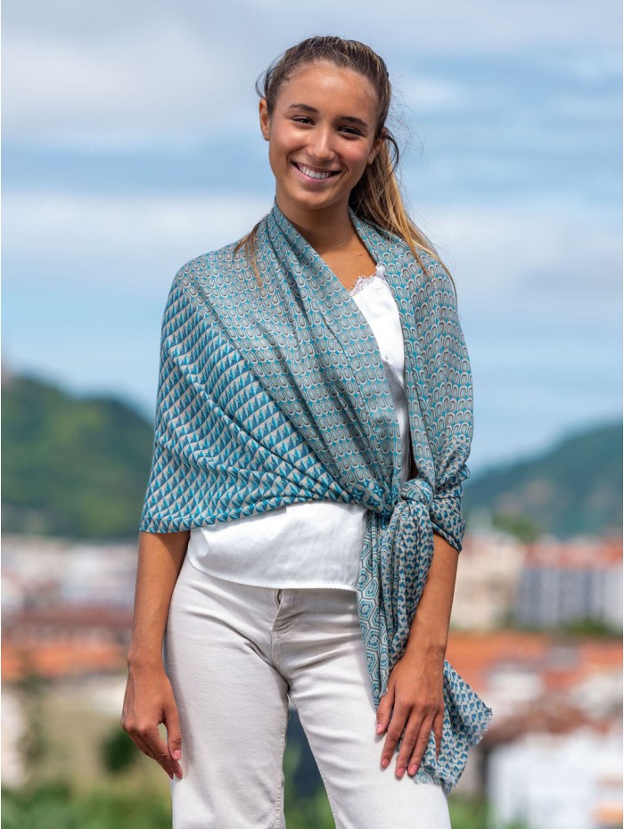 Wool and silk scarf ASW25F