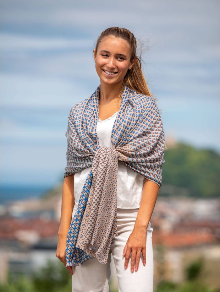 Wool and silk scarf ASW25F