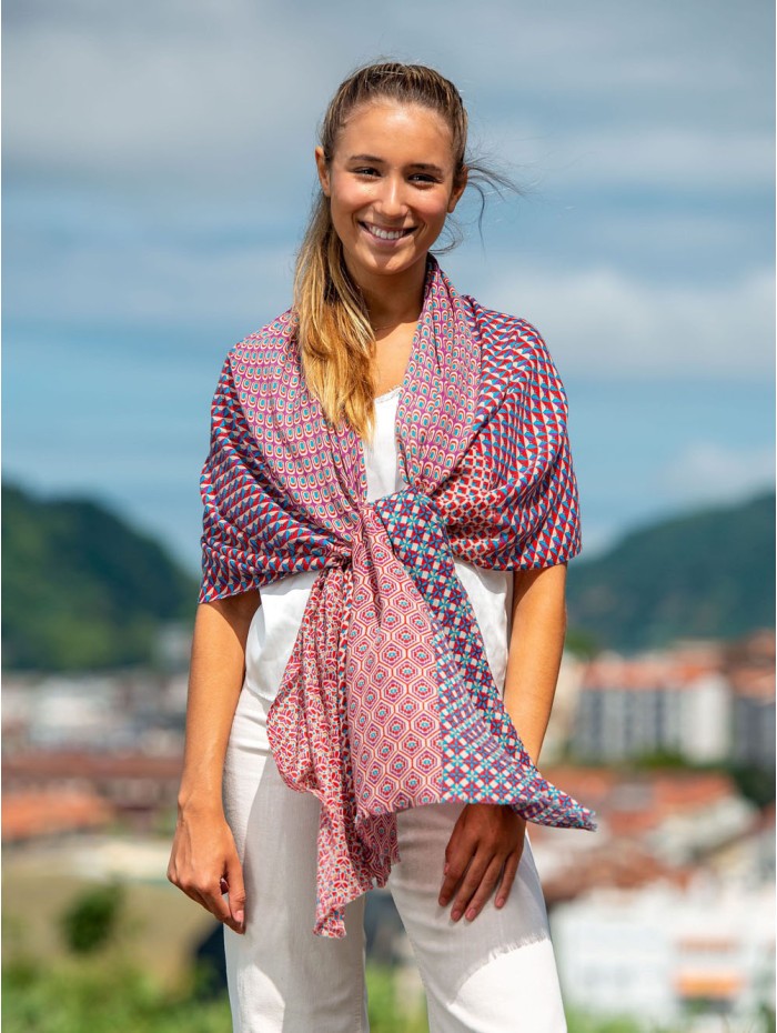 Wool and silk scarf ASW25F