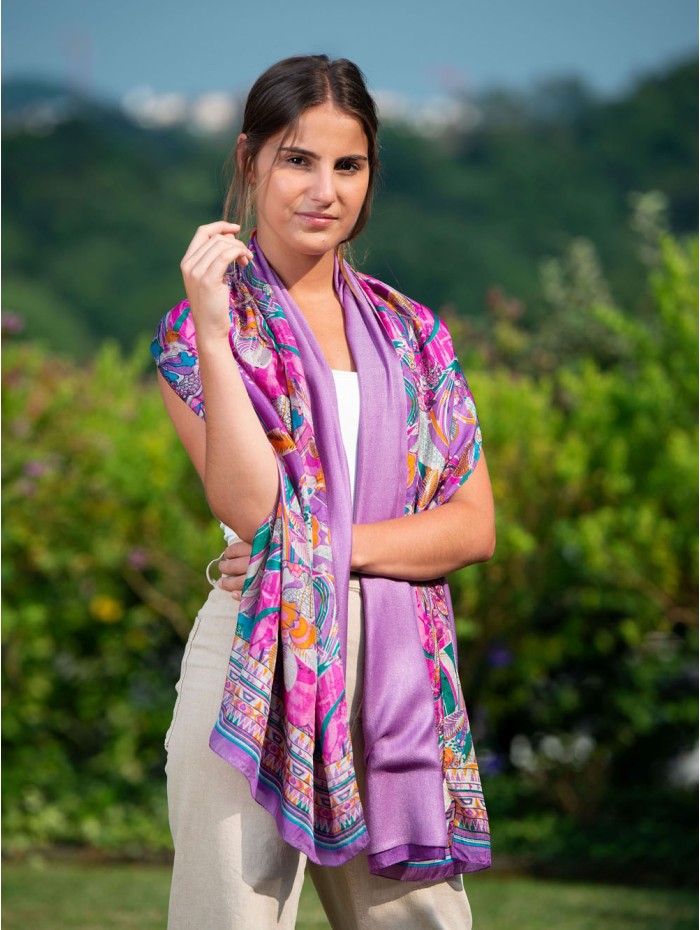 Foulard double en soie ASK184CD