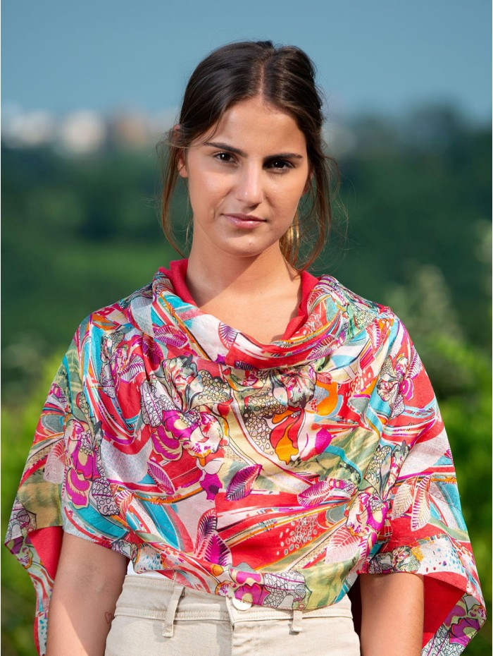 Foulard double en soie ASK184CD