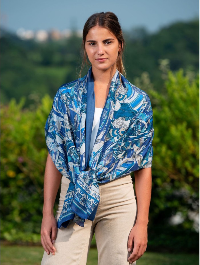 Foulard double en soie ASK184CD