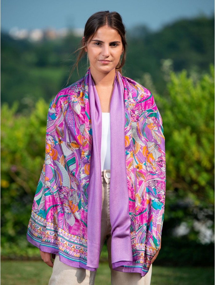 Foulard double en soie ASK184CD