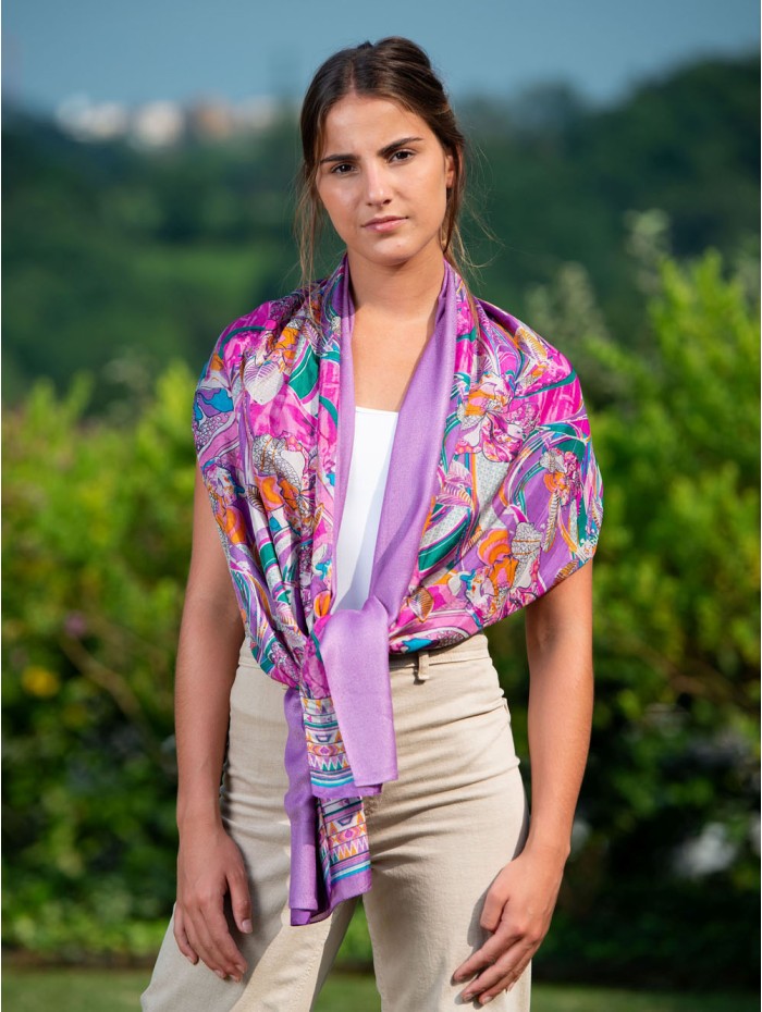 Foulard double en soie ASK184CD