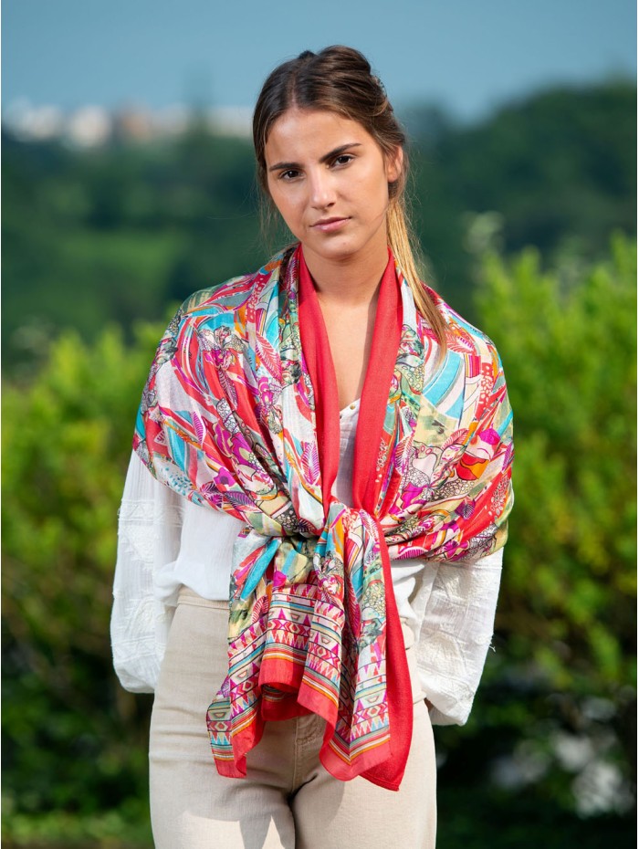 Foulard double en soie ASK184CD