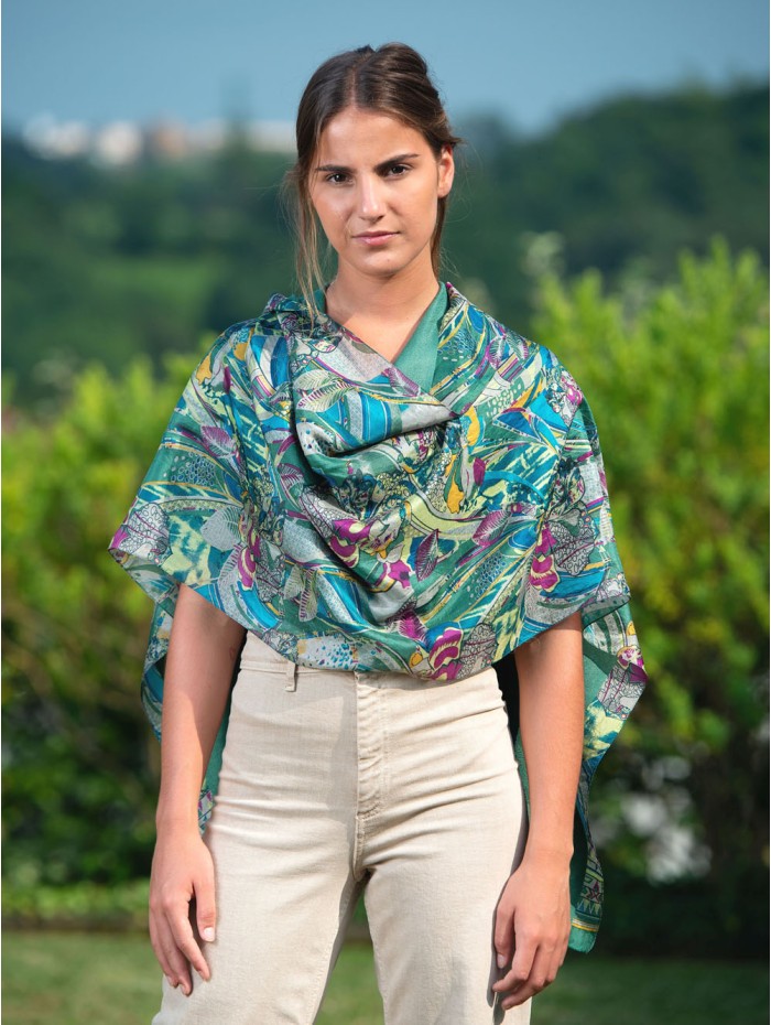 Foulard double en soie ASK184CD