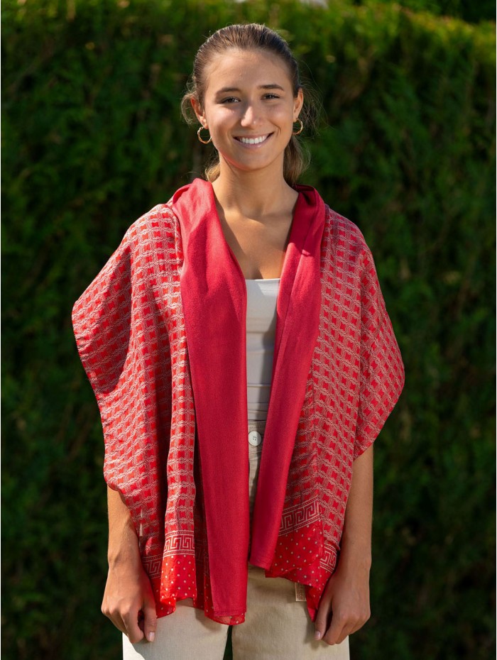 Foulard double en soie ASK227CDB