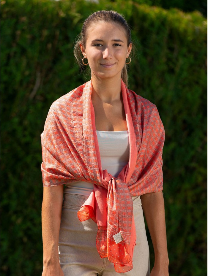 Foulard double en soie ASK227CDB
