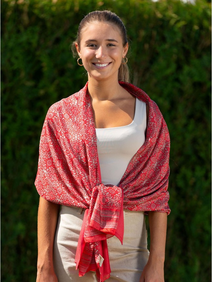 Foulard double en soie ASK228CD