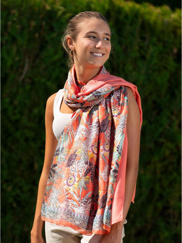 Foulard double en soie ASK229CD