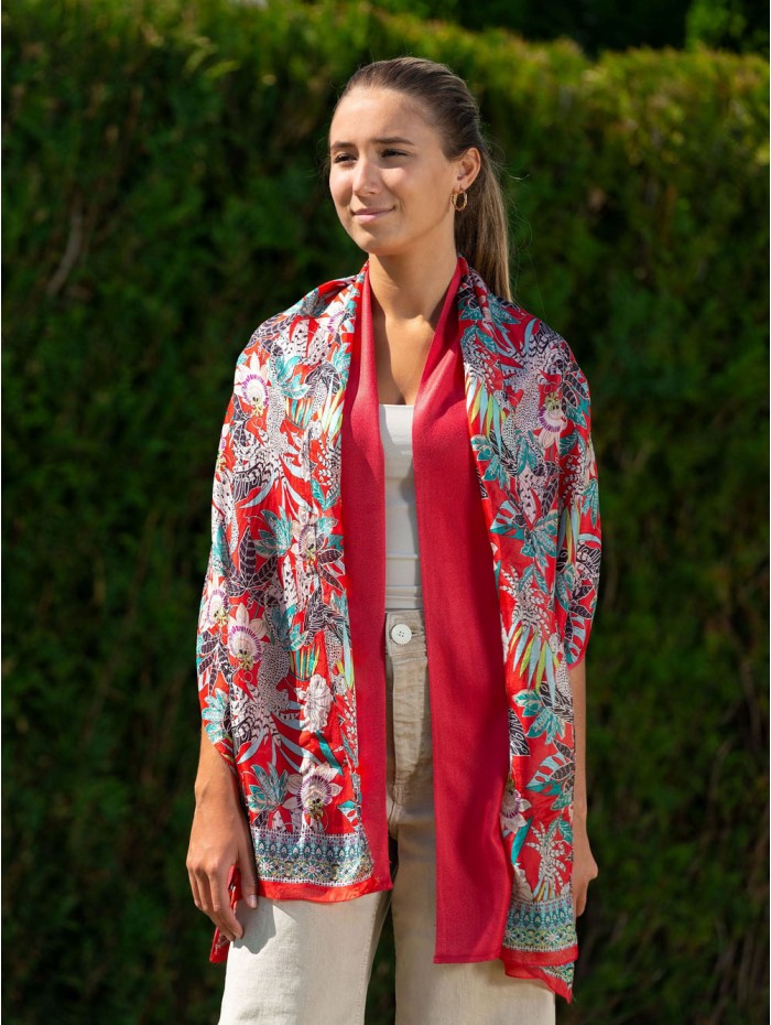 Foulard double en soie ASK229CD