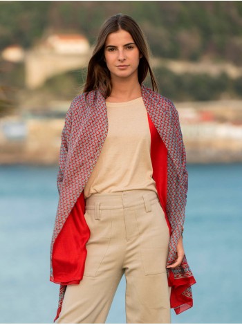 Foulard double en soie ASK124CDB