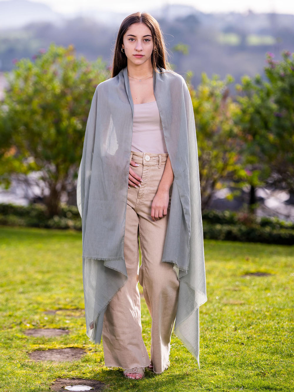 Plain cotton scarf ACTGNEUTRAL