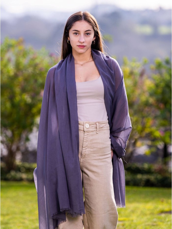 Plain cotton scarf ACTGSHARK