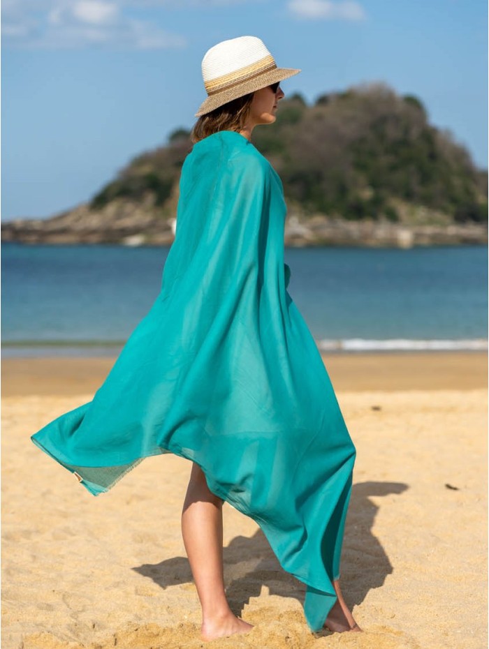 Cotton plain shawl-sarong ACTGPORCELAIN