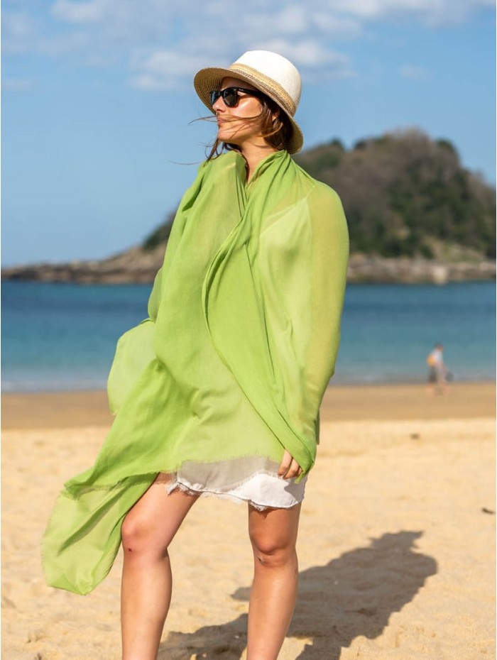 Cotton plain shawl-sarong ACTGFOLLIAGE