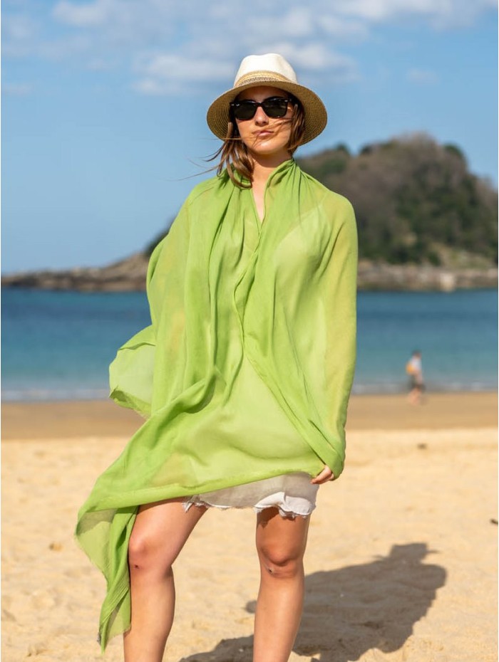 Cotton plain shawl-sarong ACTGFOLLIAGE