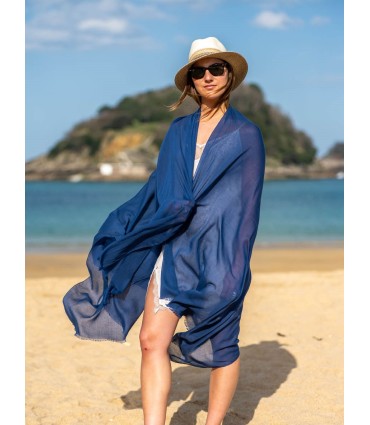 Plain cotton scarf ACTBZAFIRO